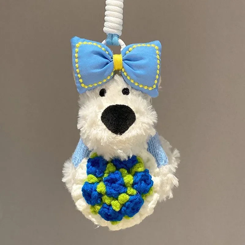 West Highland Floral Gift Plush Keychain