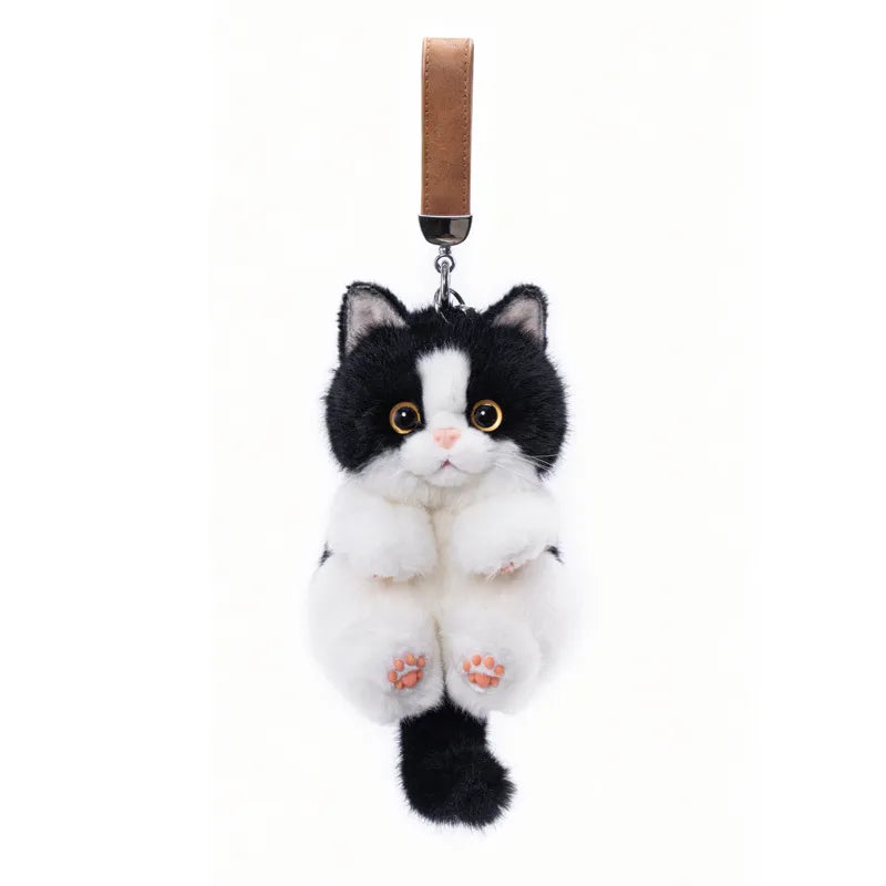 Ultra Fluffy Realistic Kitten Plush Keychain