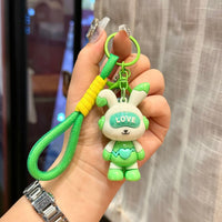 Bunny Love-Bot Gradient Keychain