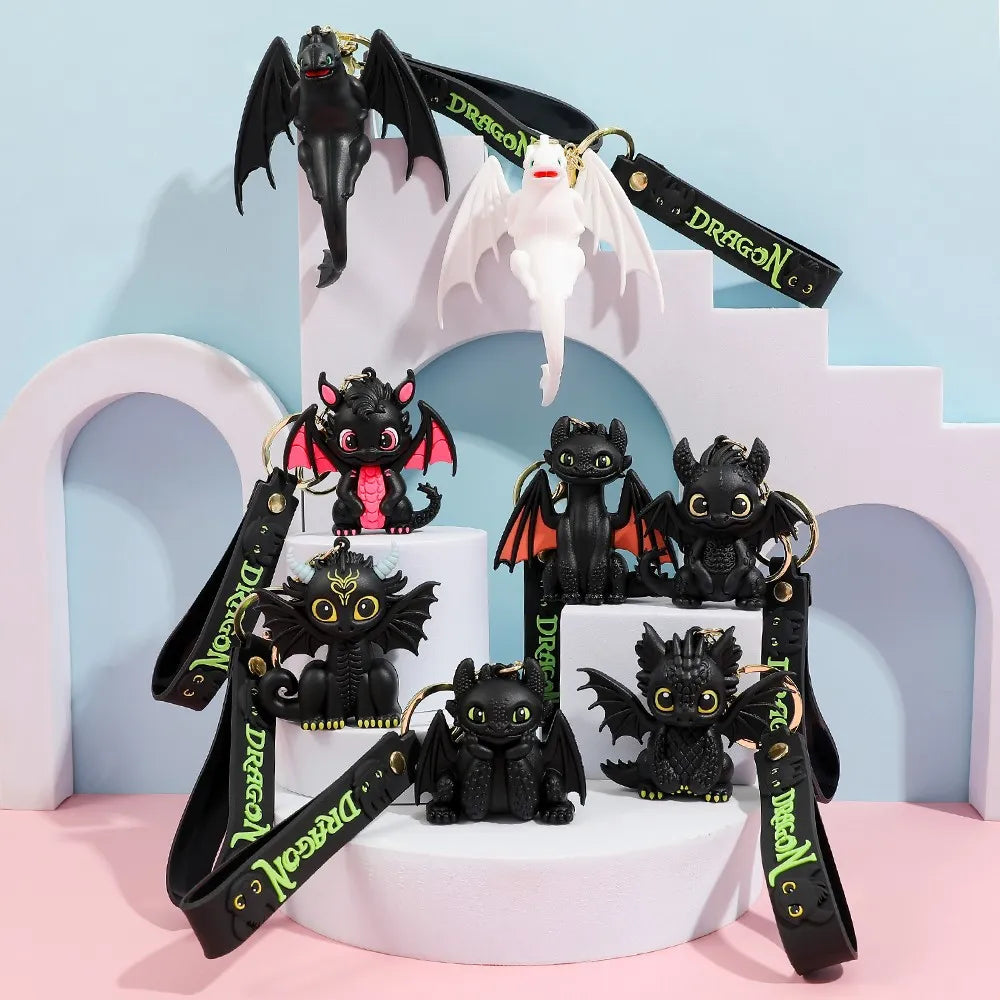 Toothless & Light Fury Elite Dragon Keychains