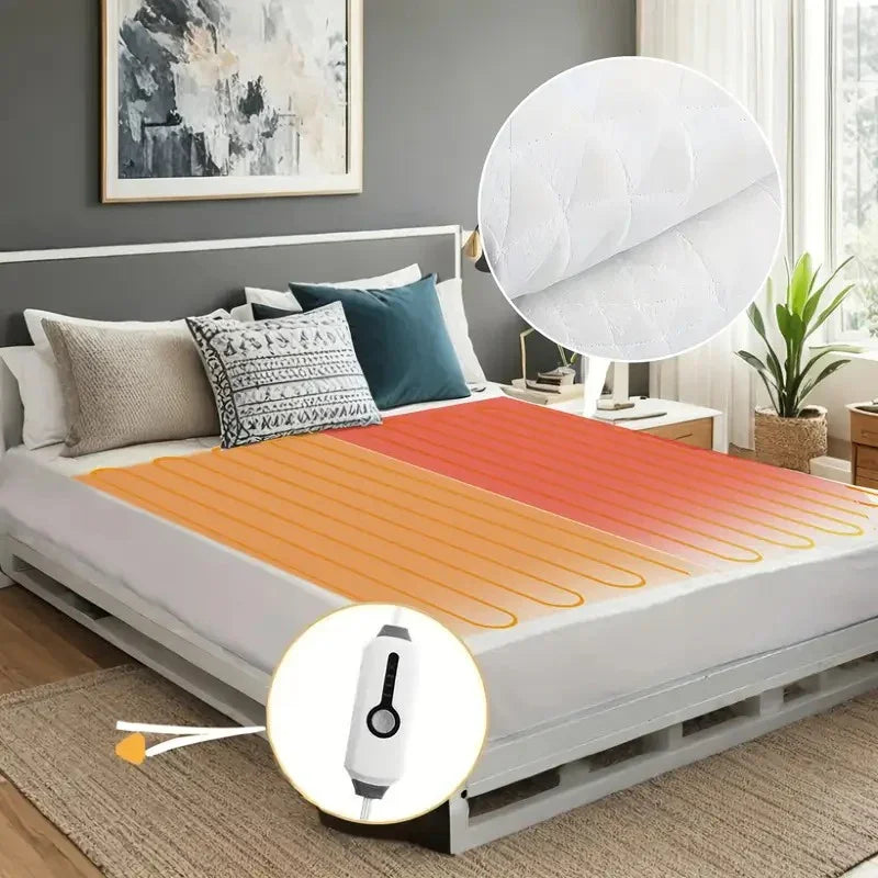 AuraWarmth Diamond Heat Mattress Pad