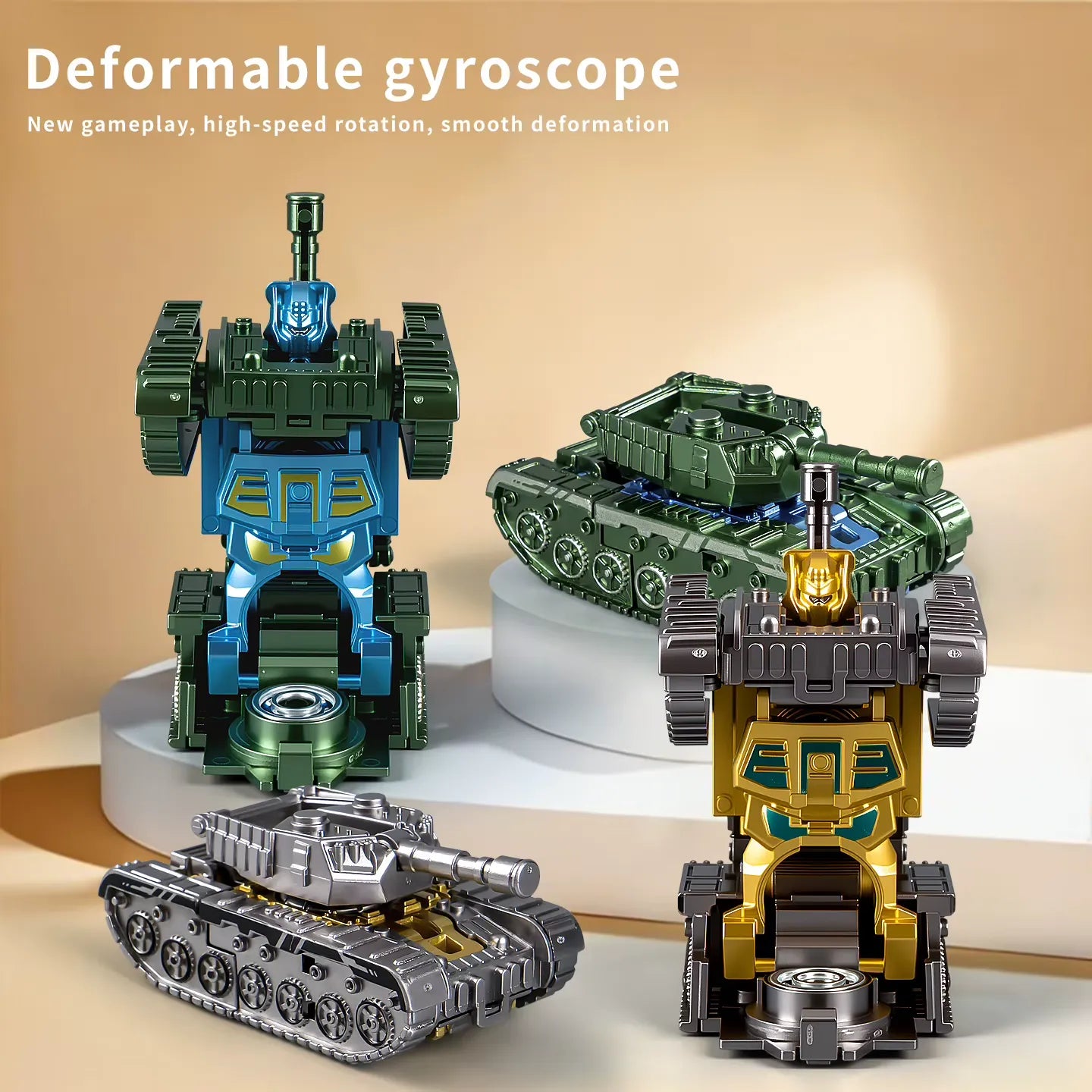 Transforming Gyro Battle Tank 2-in-1 Fidget Toy