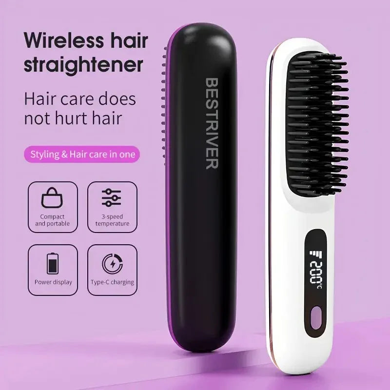 AuraGlide Wireless Straightening Brush