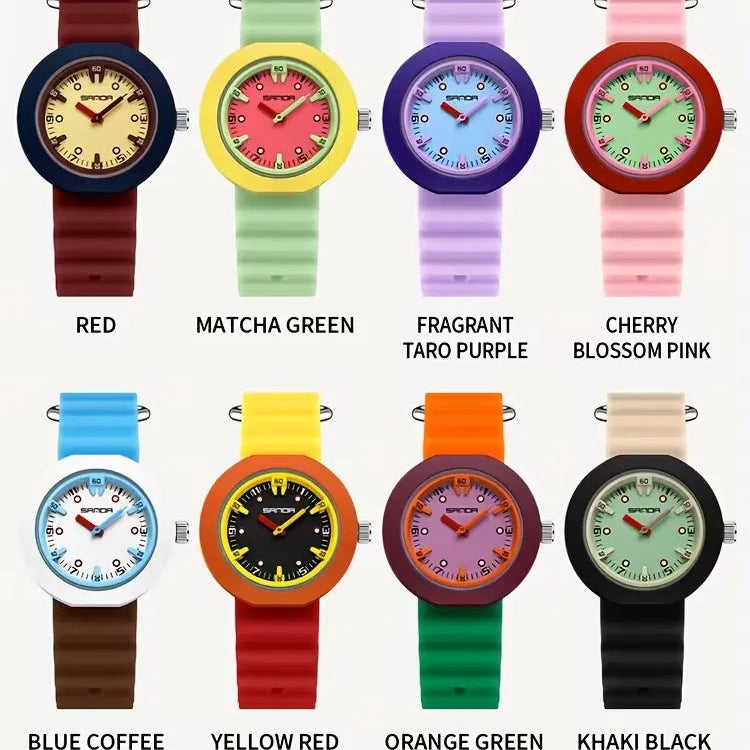 Sanda Neo-Chrono Color-Block Casual Watch