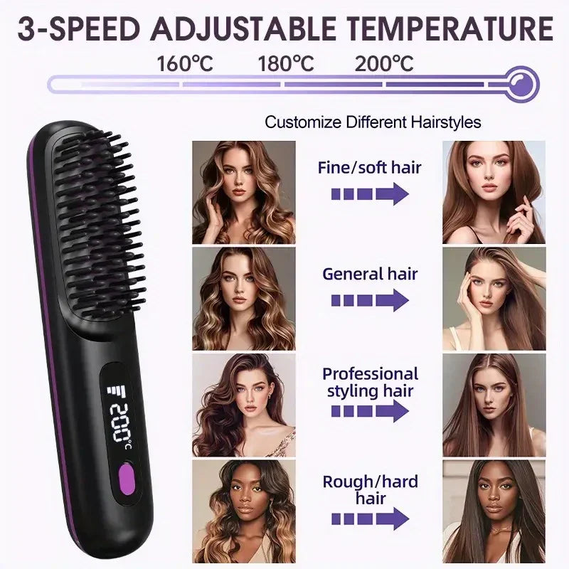 AuraGlide Wireless Straightening Brush