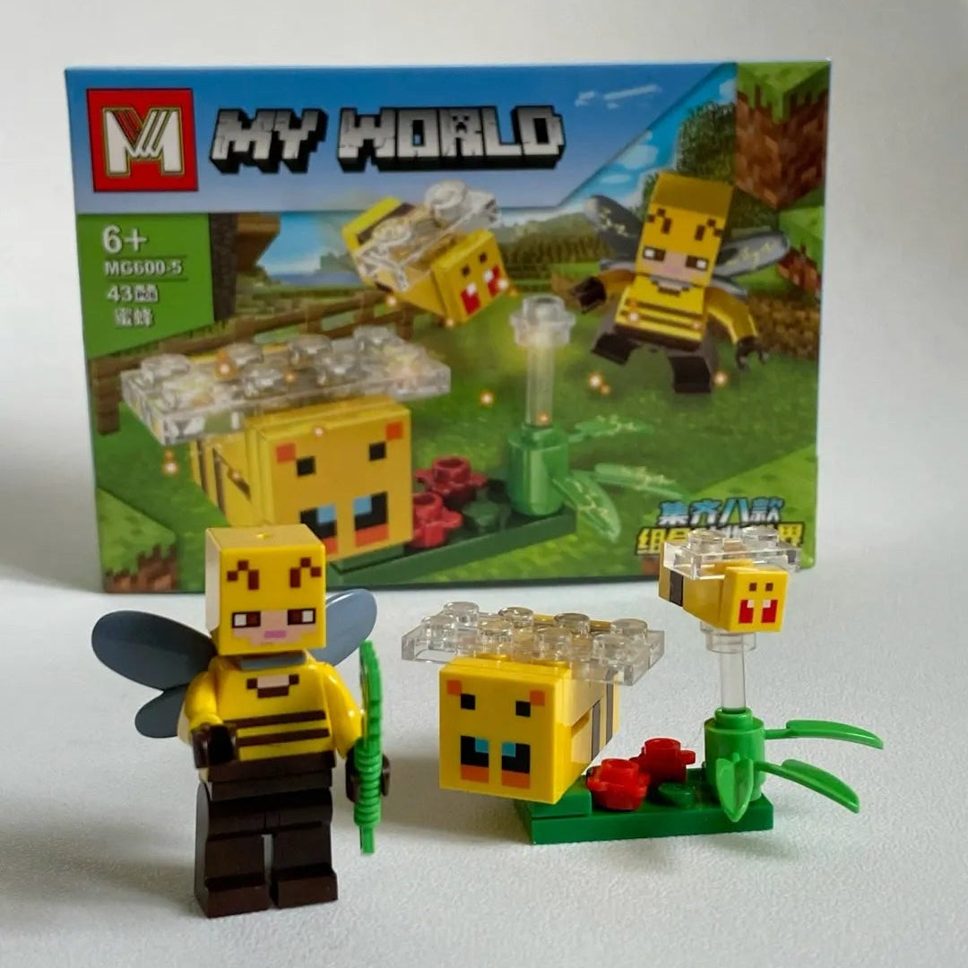 My World Minecraft Bee Farm Building Block Set