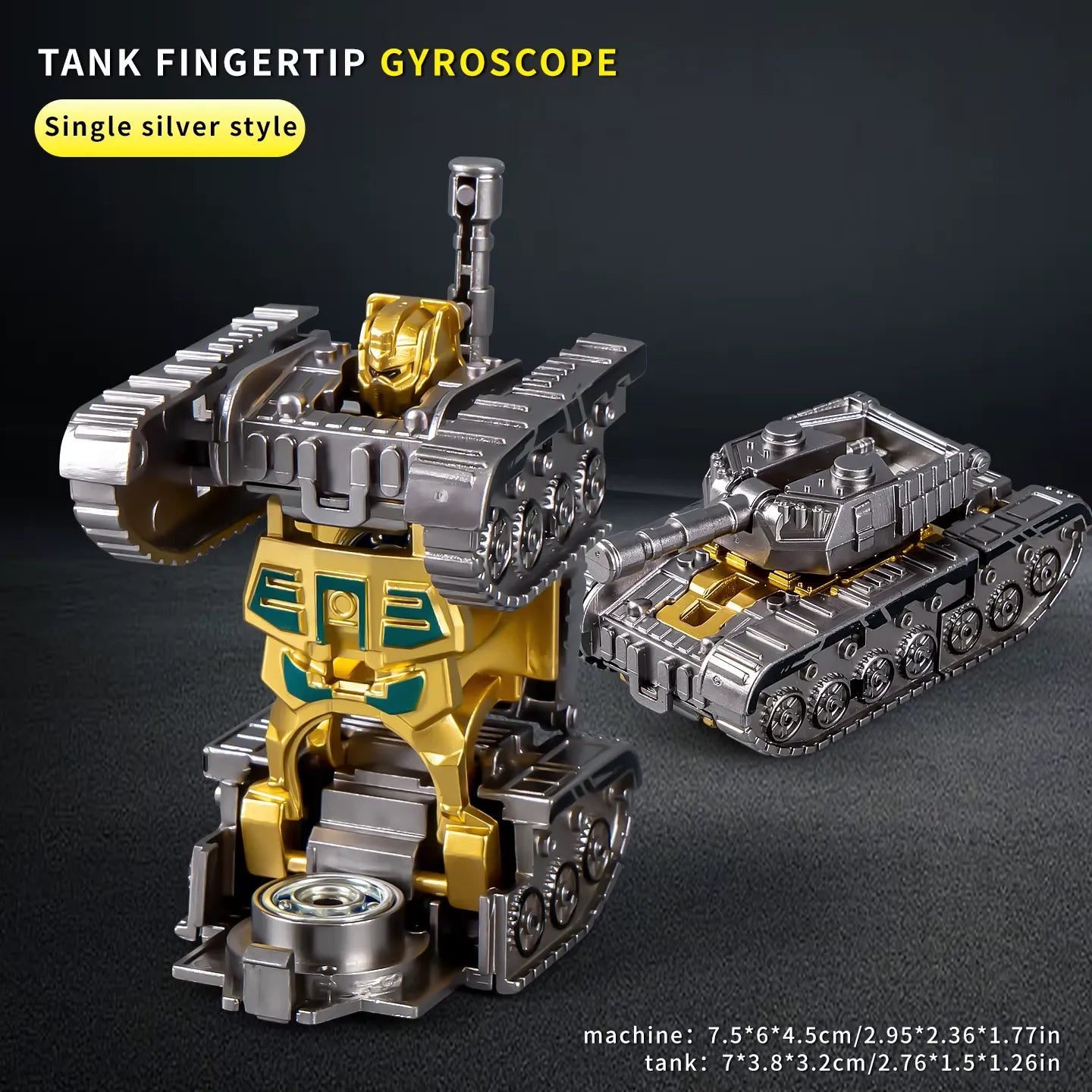 Transforming Gyro Battle Tank 2-in-1 Fidget Toy