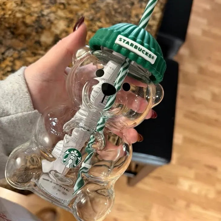 Starbucks Bearista Bear Glass Cup (20 oz)