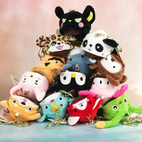 Monchhichi Menagerie Hooded Plush Keychain