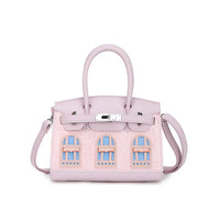 BRKN Architectural Facade Croco-Embossed Handbag