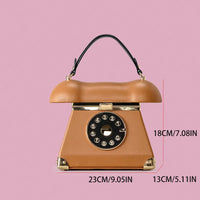 Retro-Dial Landline Luxe Vintage Telephone Handbag