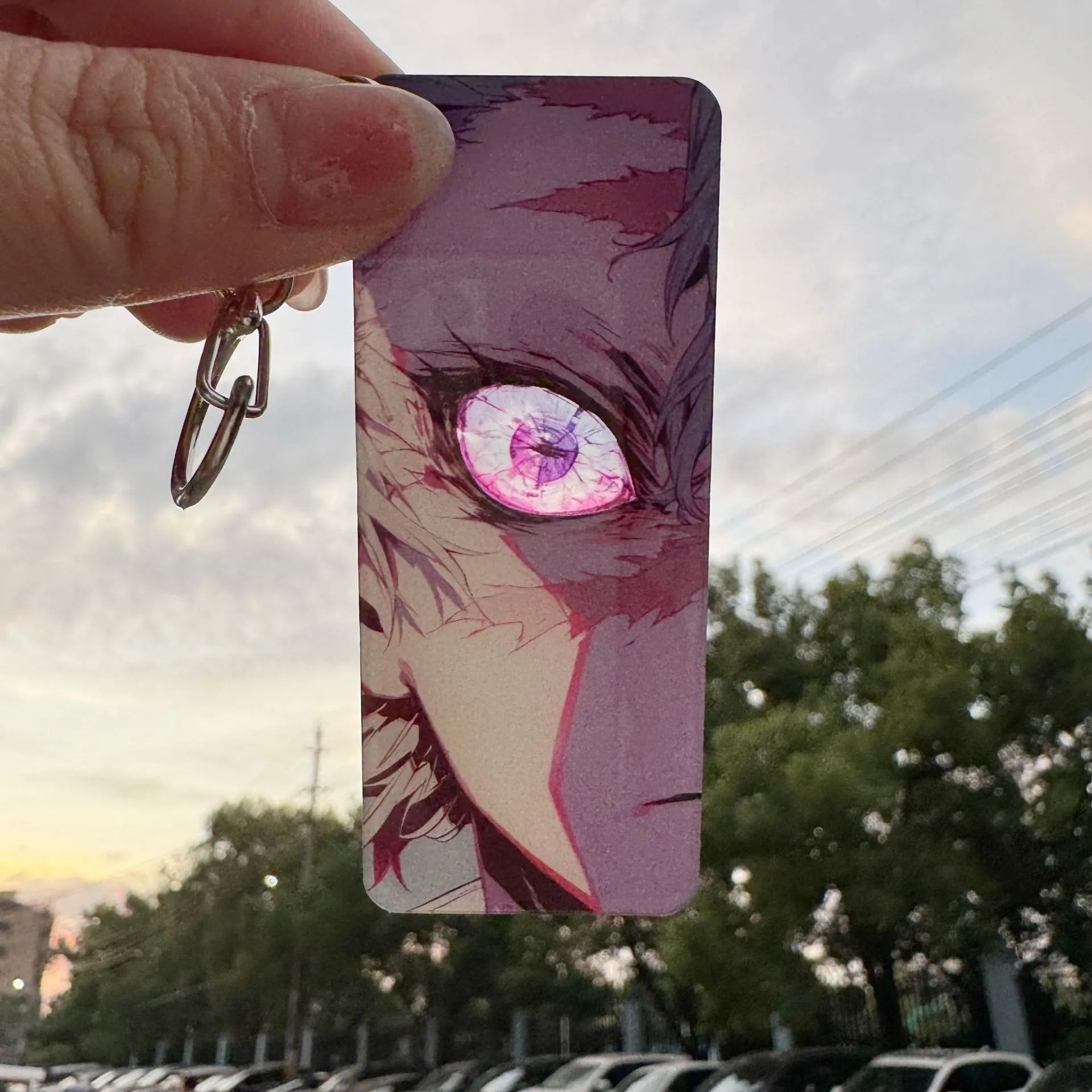 Demon Slayer Glowing Eyes Card Keychain