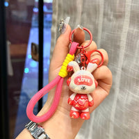 Bunny Love-Bot Gradient Keychain