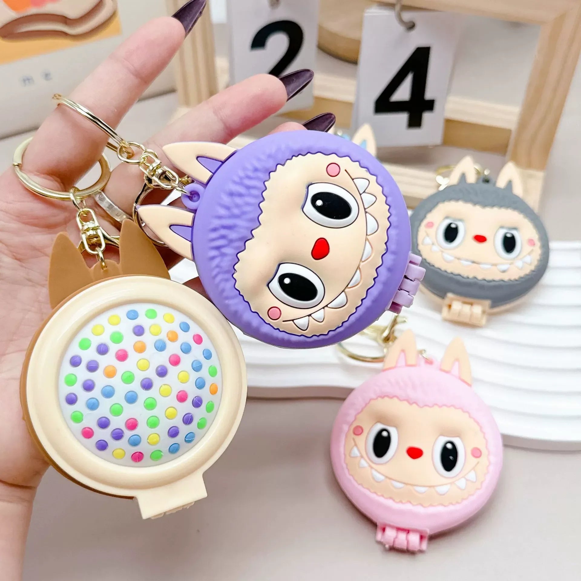 Labubu Mischief Comb & Mirror Keychain
