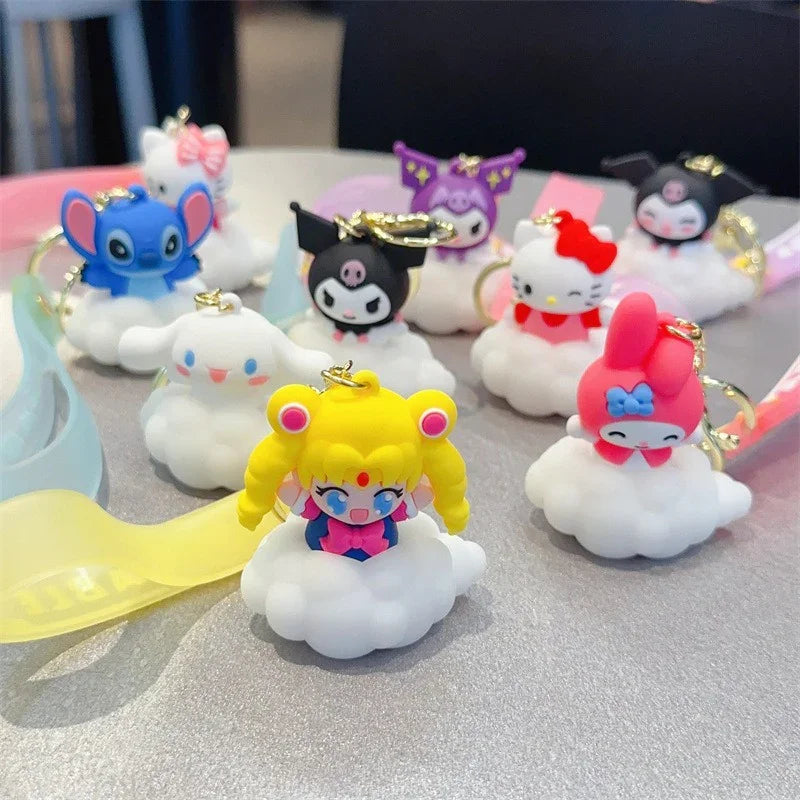 Dreamy Characters Cloud LED Keychain