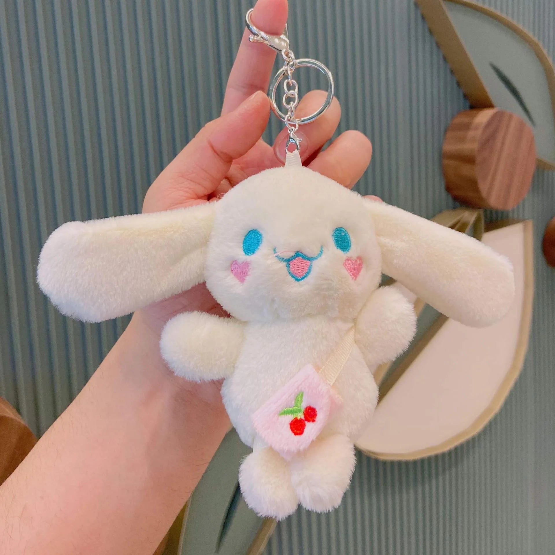 Cherry Blossom Cinnamoroll Plush Keychain