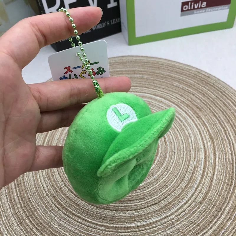 Super Mario Bros Cap Plush Keychain