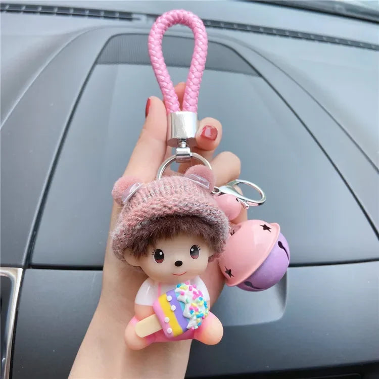 Monchhichi Munchies Bell Keychain