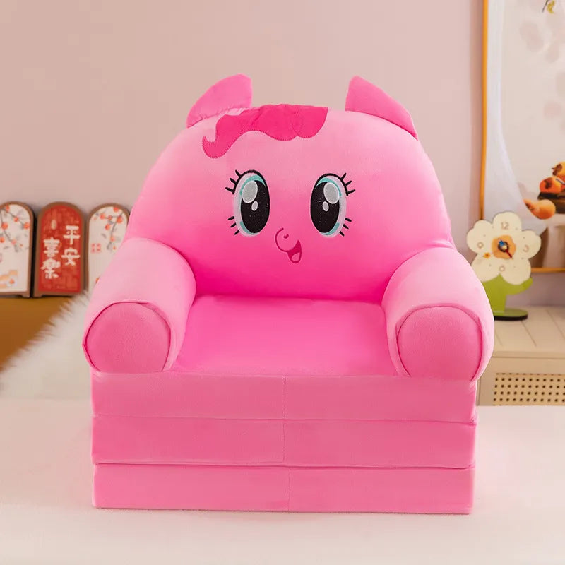 Kawaii Character Three-Fold Plush Sofa Bed