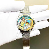 Retro Cyber Pinball Arcade Robot Novelty Watch