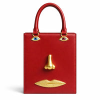 Surrealist Visage Premium Abstract Handbag