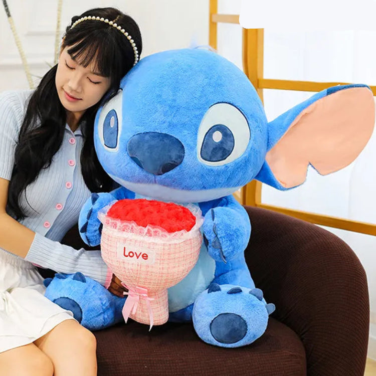 Stitch & Angel Romance Bouquet Plushie (30 cm)