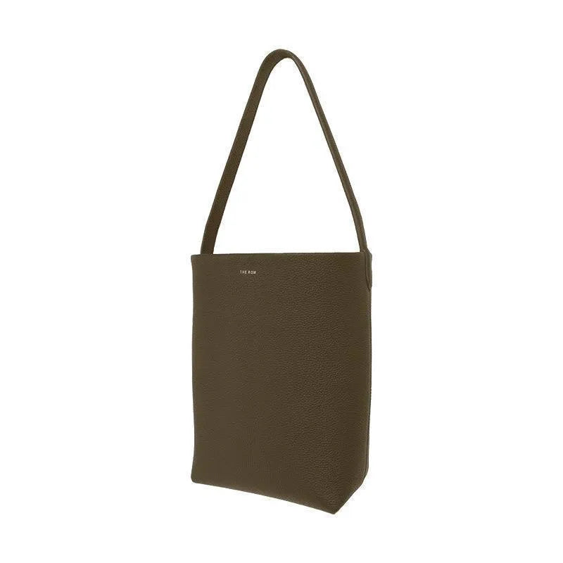 The Row Large-Capacity Pebbled Leather Bucket Bag
