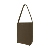 The Row Large-Capacity Pebbled Leather Bucket Bag