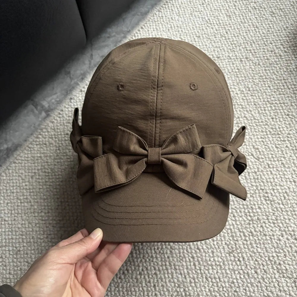 MOBANINA Bow Laced Breathable Baseball Cap