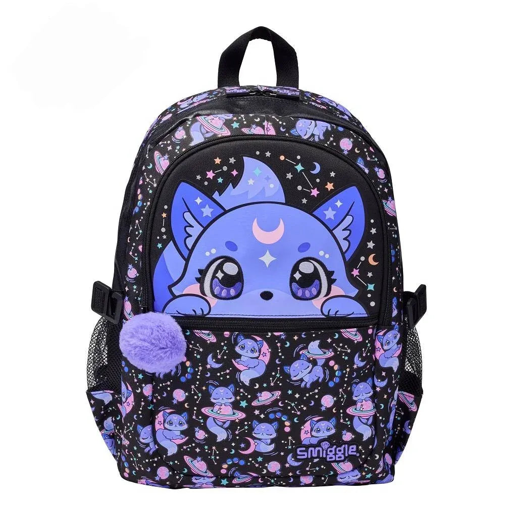 SMGL Celestial Cosmic Fox Plush Pom-Pom School Backpack