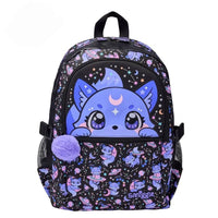 SMGL Celestial Cosmic Fox Plush Pom-Pom School Backpack