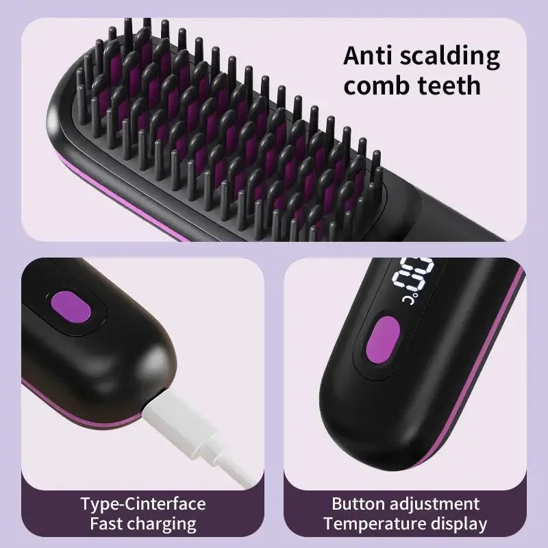 AuraGlide Wireless Straightening Brush