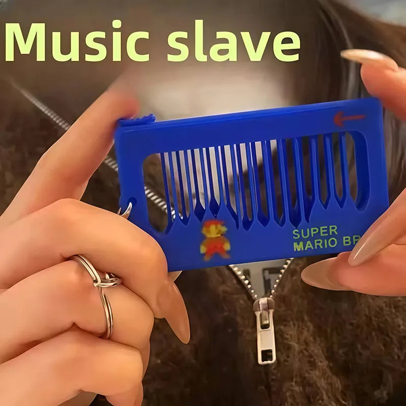 Mario Theme 8-Bit Comb EDC Fidget Keychain