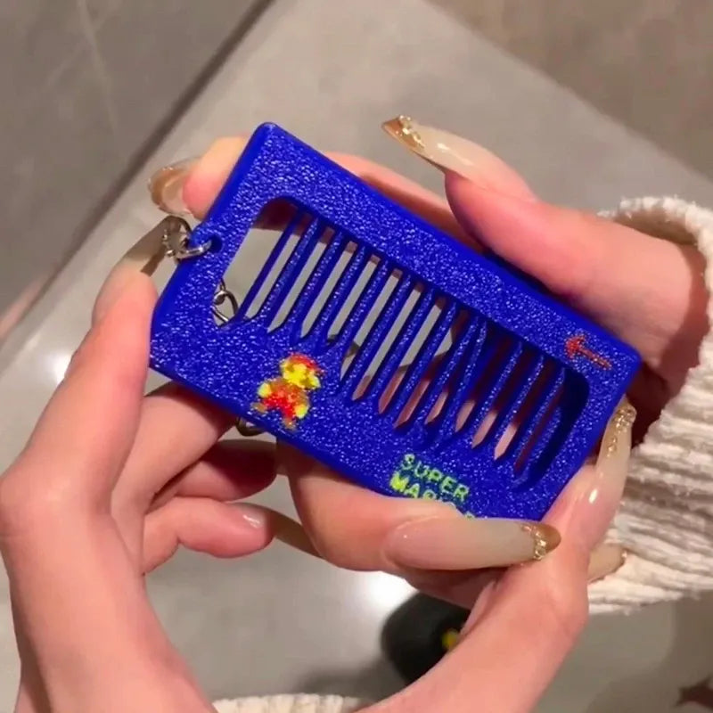 Mario Theme 8-Bit Comb EDC Fidget Keychain