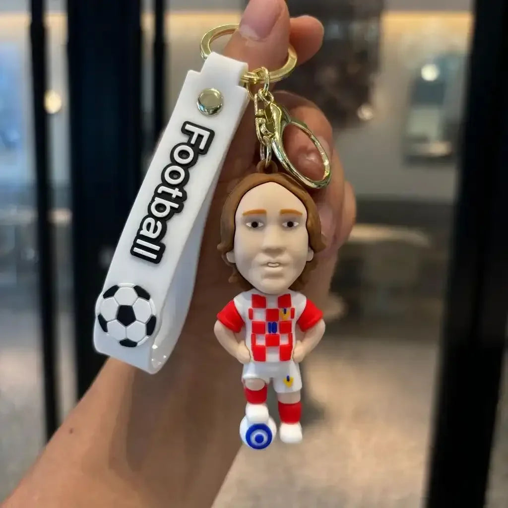 Star Studded Lineup Footballer Keychain