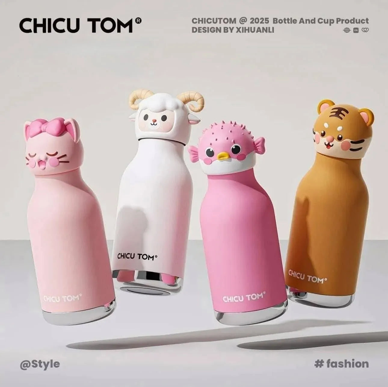 Chicu Tom Animal Safari Insulated Water Bottle (480 ml)