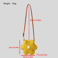 Marina-Chic Blossom Sunflower Woven Straw Bag