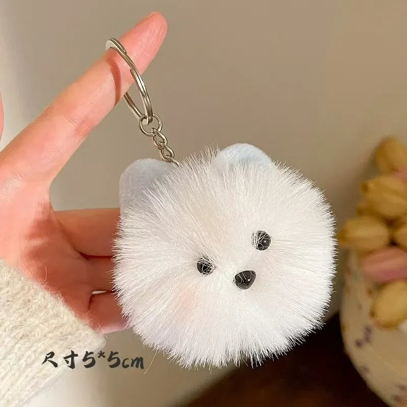Furry Trendsetter Pup Plush Keychain