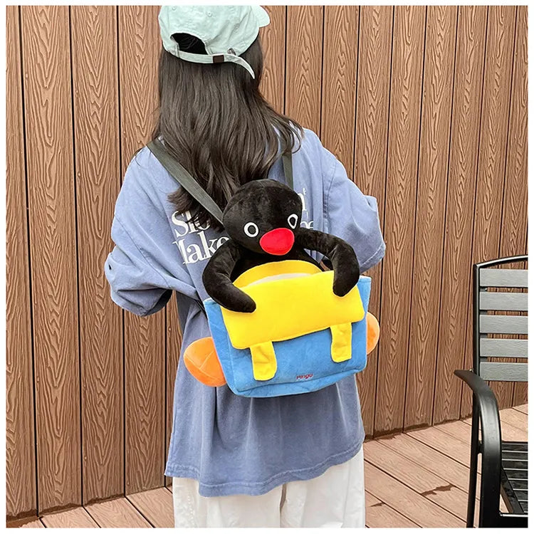 Fuzzy Pingu Pal Plush Backpack
