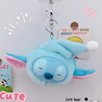Stitch Big Head Eat Before Sleep Keychain