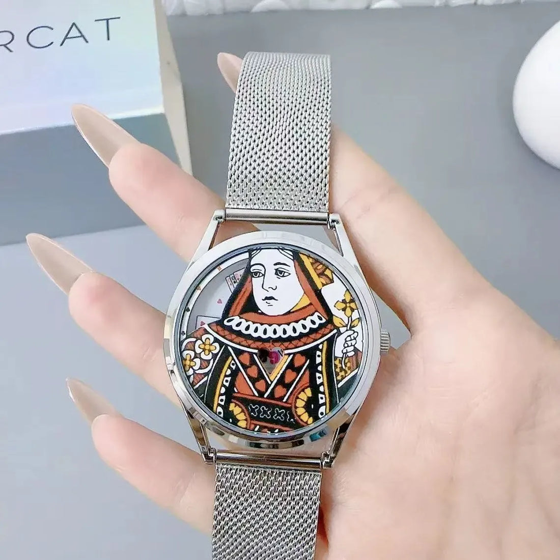 Queen Of Hearts Royal Card Quartz Watch