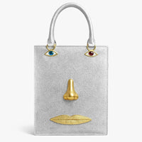 Surrealist Visage Premium Abstract Handbag