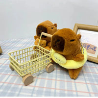 Swim Ring Capybara Plush Keychain