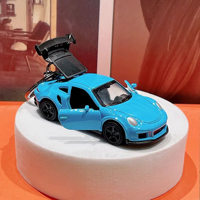 Pullback Die-cast Sports Car Keychain
