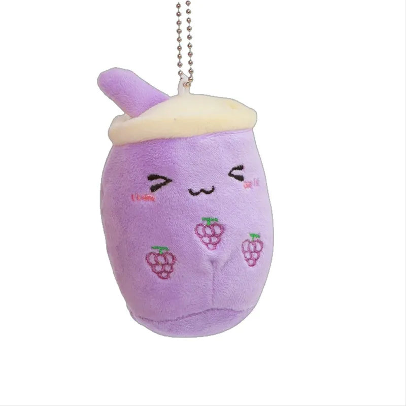 Boba Milk Tea Expressive Plush Keychain