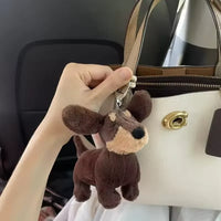 JC Dachshund Pup Plush Keychain