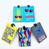 Trendy Travel Themed Luggage Tags