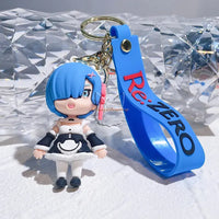 Re:Zero Chibi Character Silicone Keychain