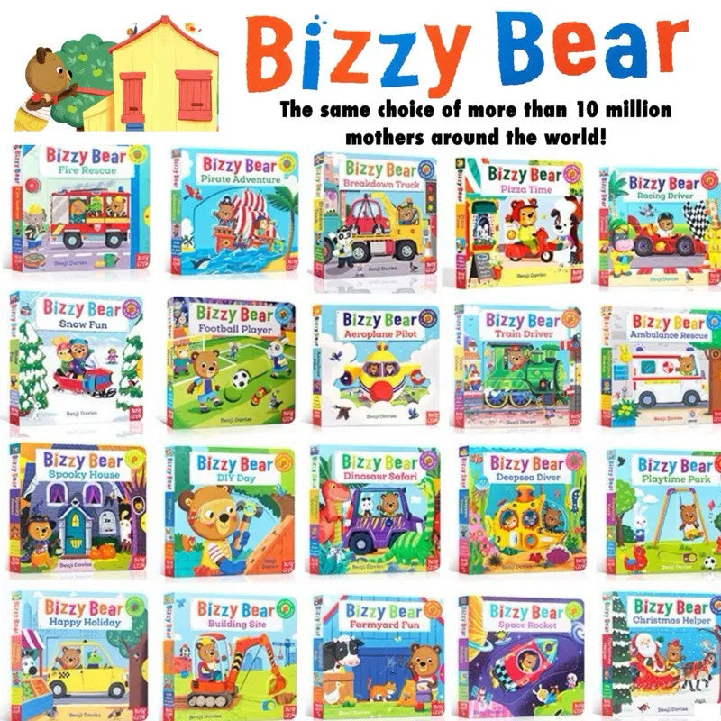 Bizzy Bear Interactive Push-Pull Board Book Collection