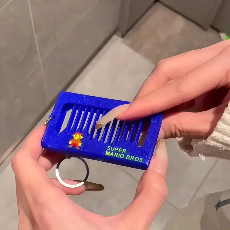 Mario Theme 8-Bit Comb EDC Fidget Keychain
